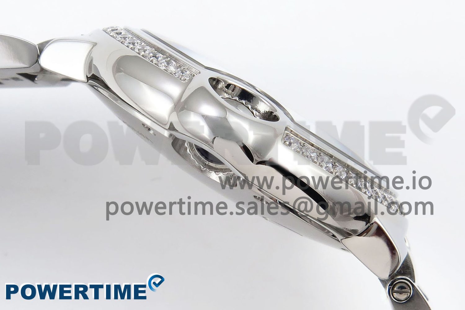 Ballon Bleu 33mm SS AF 1:1 Best Edition White Dial Diamonds Bezel on SS Bracelet SEIKO NH05A (Quick Release) - Image 6