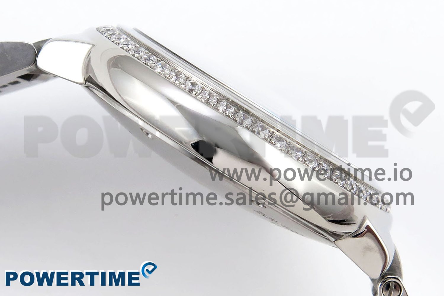 Ballon Bleu 33mm SS AF 1:1 Best Edition Silver Dial Diamonds Bezel on SS Bracelet SEIKO NH05A (Quick Release) - Image 7