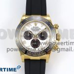 Daytona 116518 QF 1:1 Best Edition White/Black Numeral Dial on Oysterflex Strap SH4130 V3 (Gain Weight)