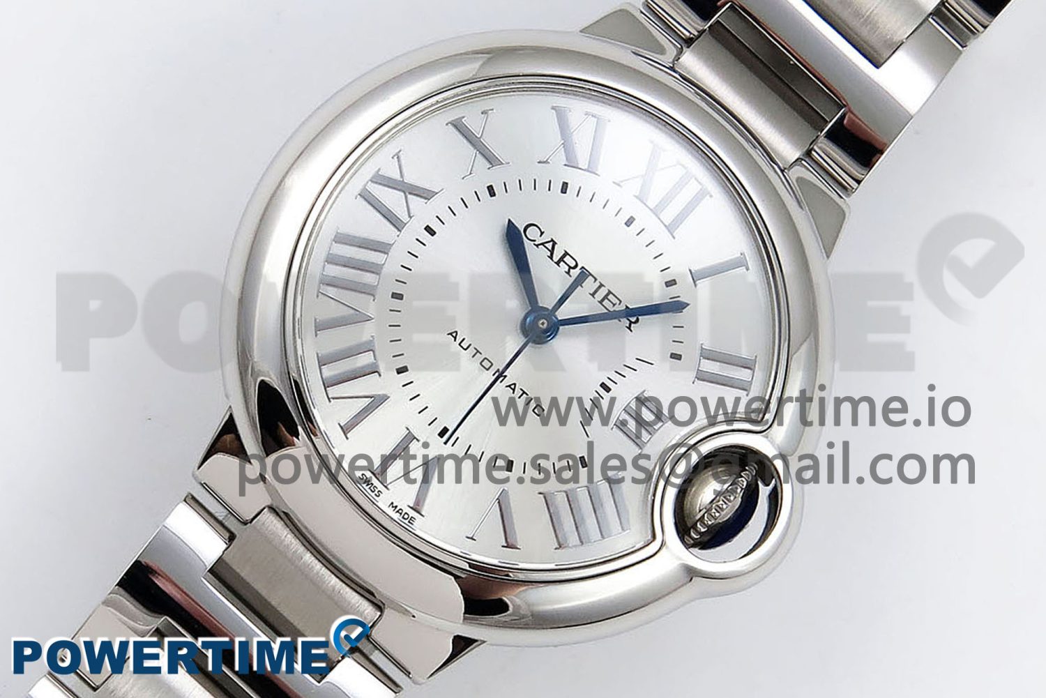 Ballon Bleu 33mm SS AF 1:1 Best Edition Silver Dial on SS Bracelet SEIKO NH05A - Image 2