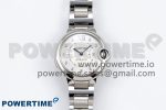 Ballon Bleu 33mm SS AF 1:1 Best Edition White Diamonds Dial on SS Bracelet SEIKO NH05A