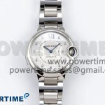 Ballon Bleu 33mm SS AF 1:1 Best Edition White Diamonds Dial on SS Bracelet SEIKO NH05A
