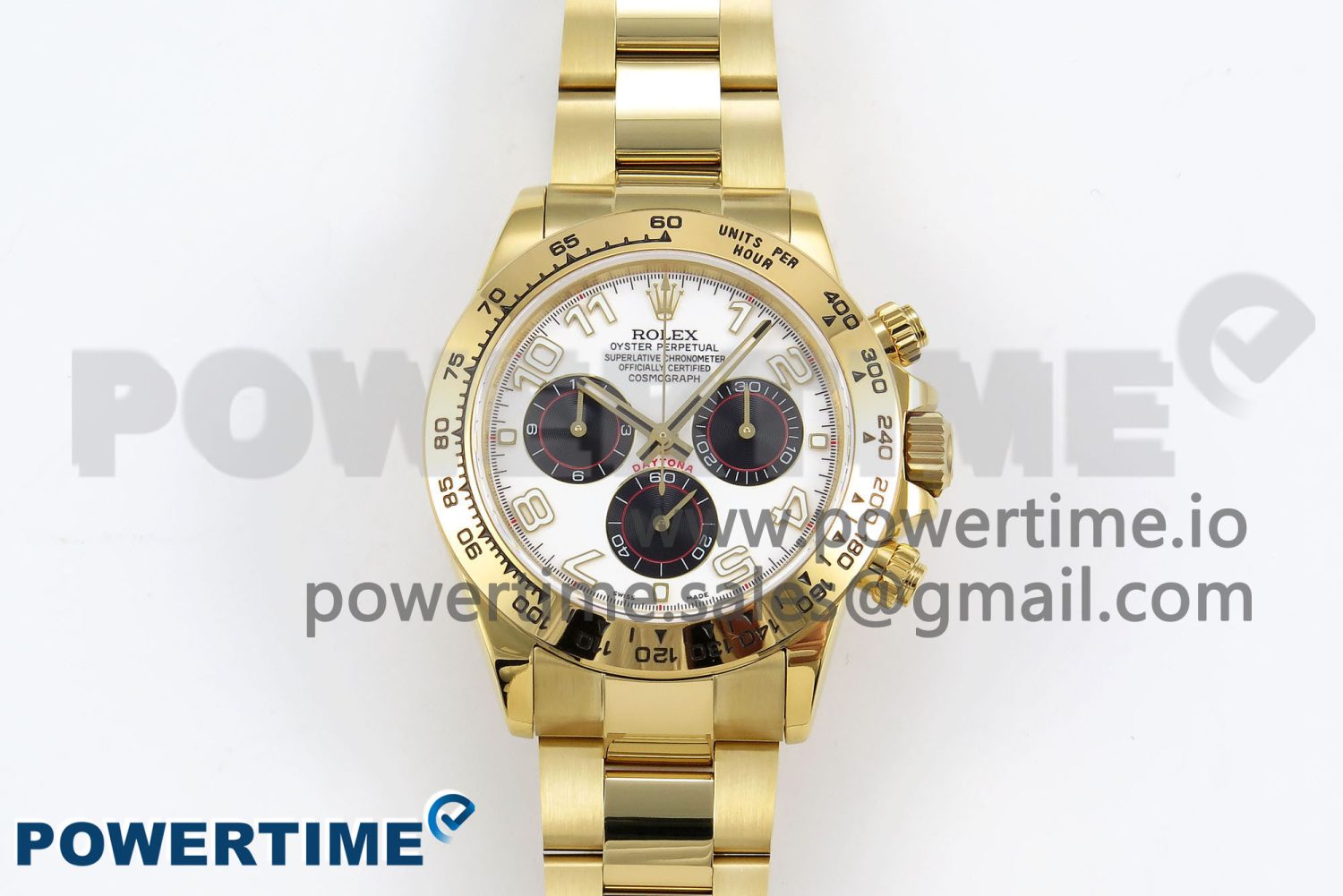 Daytona 116508 QF 1:1 Best Edition White/Black Numeral Dial on YG Bracelet SH4130 V3 (Gain Weight) - Image 1