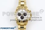 Daytona 116508 QF 1:1 Best Edition White/Black Numeral Dial on YG Bracelet SH4130 V3 (Gain Weight)