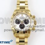 Daytona 116508 QF 1:1 Best Edition White/Black Numeral Dial on YG Bracelet SH4130 V3 (Gain Weight)