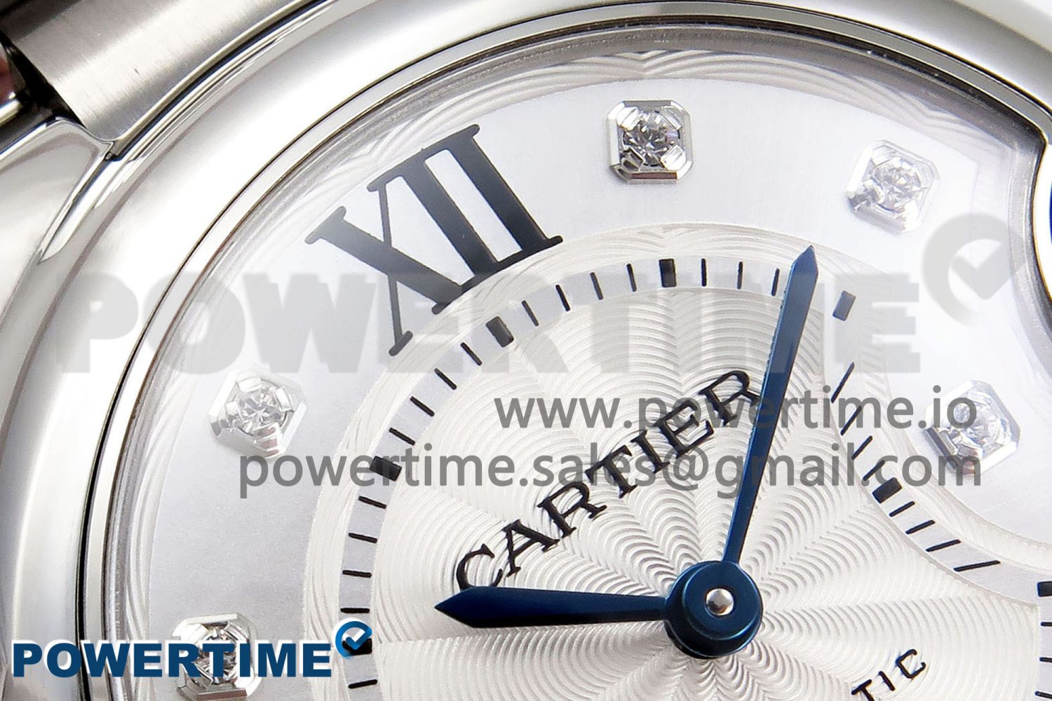 Ballon Bleu 33mm SS AF 1:1 Best Edition White Diamonds Dial on SS Bracelet SEIKO NH05A - Image 4
