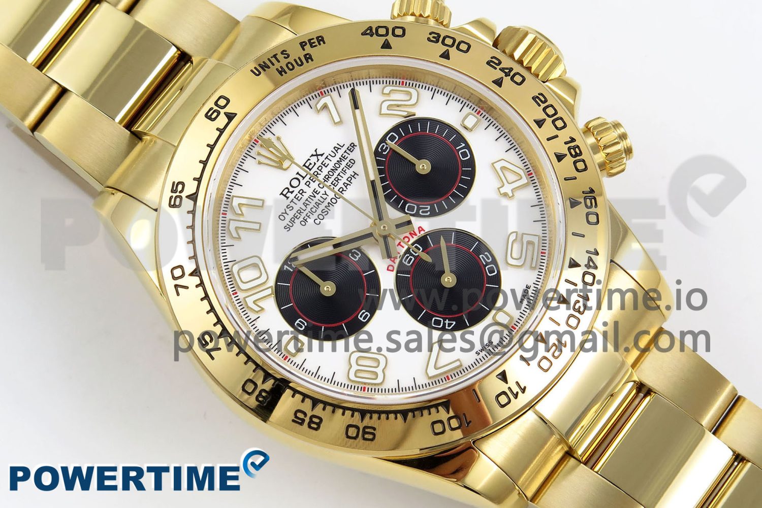 Daytona 116508 QF 1:1 Best Edition White/Black Numeral Dial on YG Bracelet SH4130 V3 (Gain Weight) - Image 3