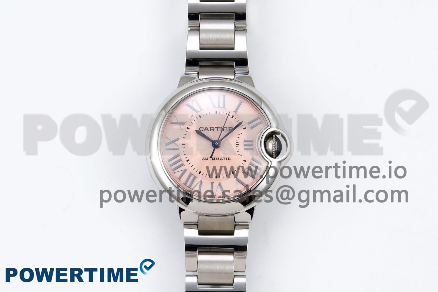 Ballon Bleu 33mm SS AF 1:1 Best Edition Pink Dial on SS Bracelet SEIKO NH05A - Image 1