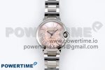 Ballon Bleu 33mm SS AF 1:1 Best Edition Pink Dial on SS Bracelet SEIKO NH05A