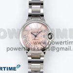 Ballon Bleu 33mm SS AF 1:1 Best Edition Pink Dial on SS Bracelet SEIKO NH05A