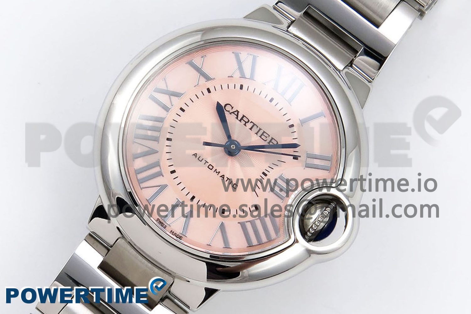 Ballon Bleu 33mm SS AF 1:1 Best Edition Pink Dial on SS Bracelet SEIKO NH05A - Image 2