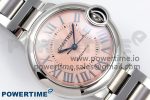 Ballon Bleu 33mm SS AF 1:1 Best Edition Pink Dial on SS Bracelet SEIKO NH05A - Image 3