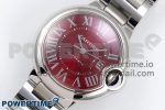 Ballon Bleu 33mm SS AF 1:1 Best Edition Red Dial on SS Bracelet SEIKO NH05A (Quick Release) - Image 2