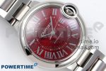 Ballon Bleu 33mm SS AF 1:1 Best Edition Red Dial on SS Bracelet SEIKO NH05A (Quick Release) - Image 3