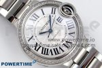 Ballon Bleu 33mm SS AF 1:1 Best Edition White Dial Diamonds Bezel on SS Bracelet SEIKO NH05A (Quick Release) - Image 3