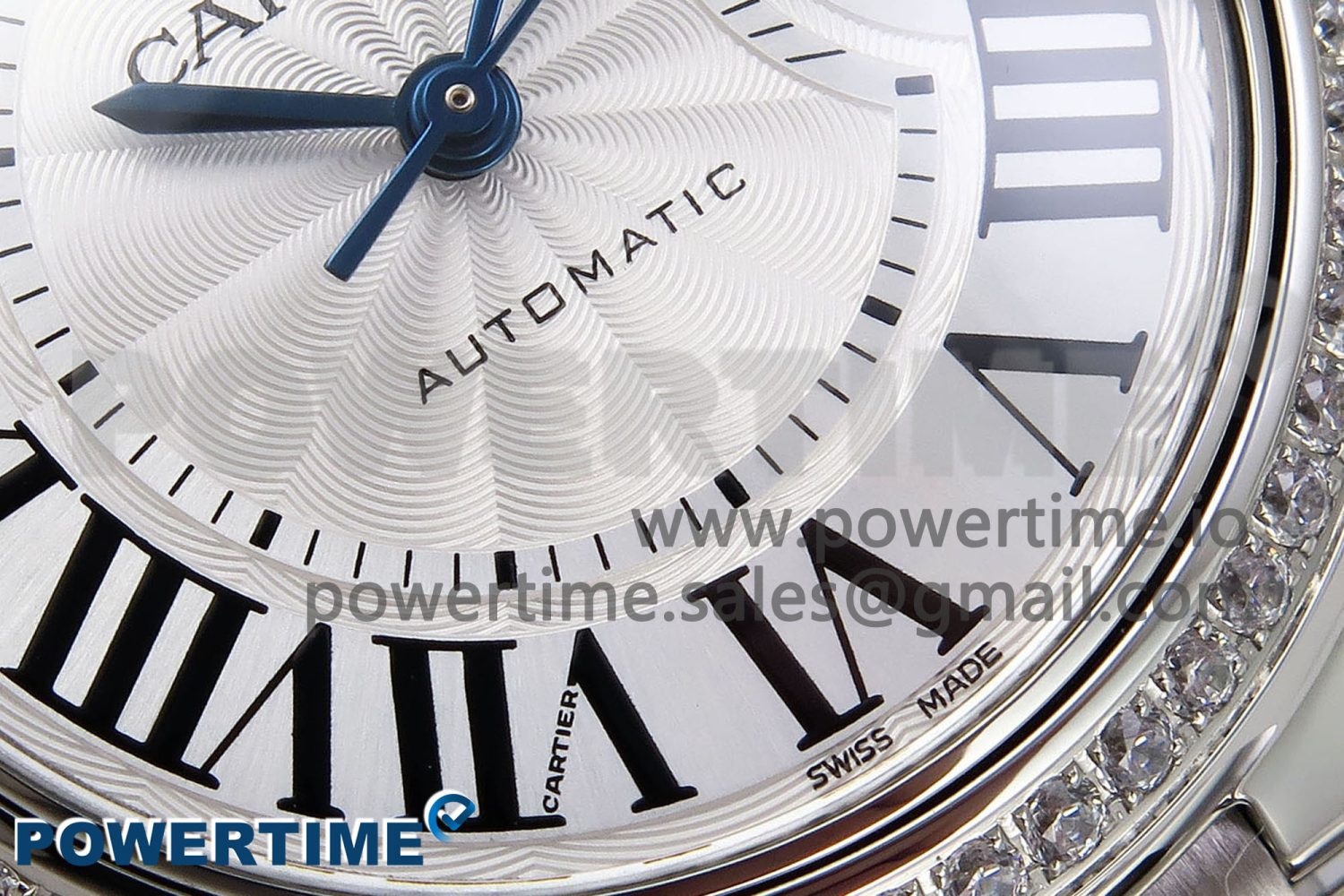 Ballon Bleu 33mm SS AF 1:1 Best Edition White Dial Diamonds Bezel on SS Bracelet SEIKO NH05A (Quick Release) - Image 5