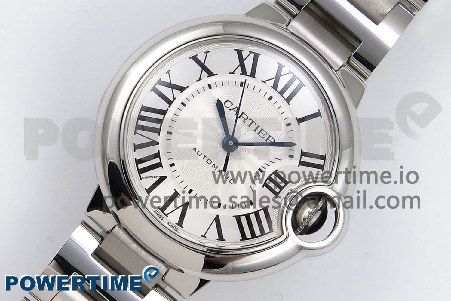 Ballon Bleu 33mm SS AF 1:1 Best Edition White Dial on SS Bracelet SEIKO NH05A - Image 2