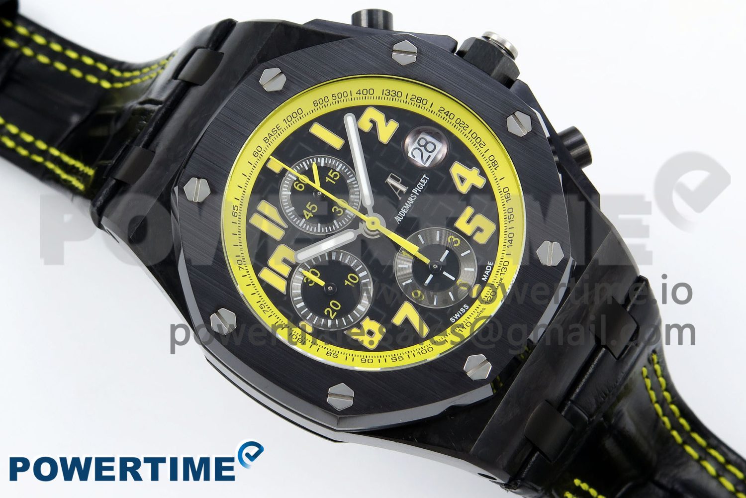 Royal Oak Offshore ‘Bumble Bee’ APF Best Edition on Black Rubber Strap A3126 - Image 3