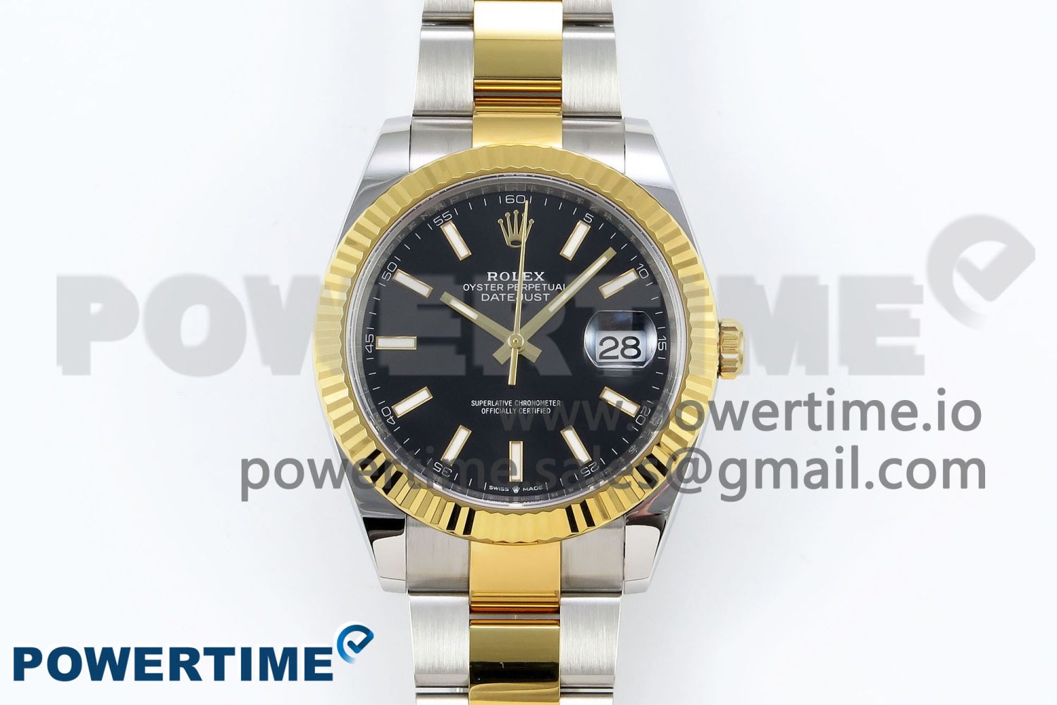 DateJust 41 126333 Clean 1:1 Best Edition 904L Steel Black Stick Dial on SS/YG Oyster Bracelet VR3235 - Image 1