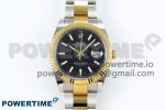 DateJust 41 126333 Clean 1:1 Best Edition 904L Steel Black Stick Dial on SS/YG Oyster Bracelet VR3235