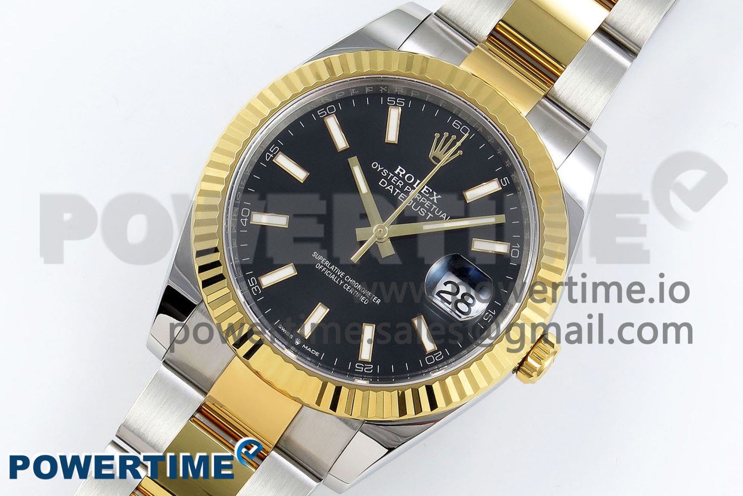 DateJust 41 126333 Clean 1:1 Best Edition 904L Steel Black Stick Dial on SS/YG Oyster Bracelet VR3235 - Image 2