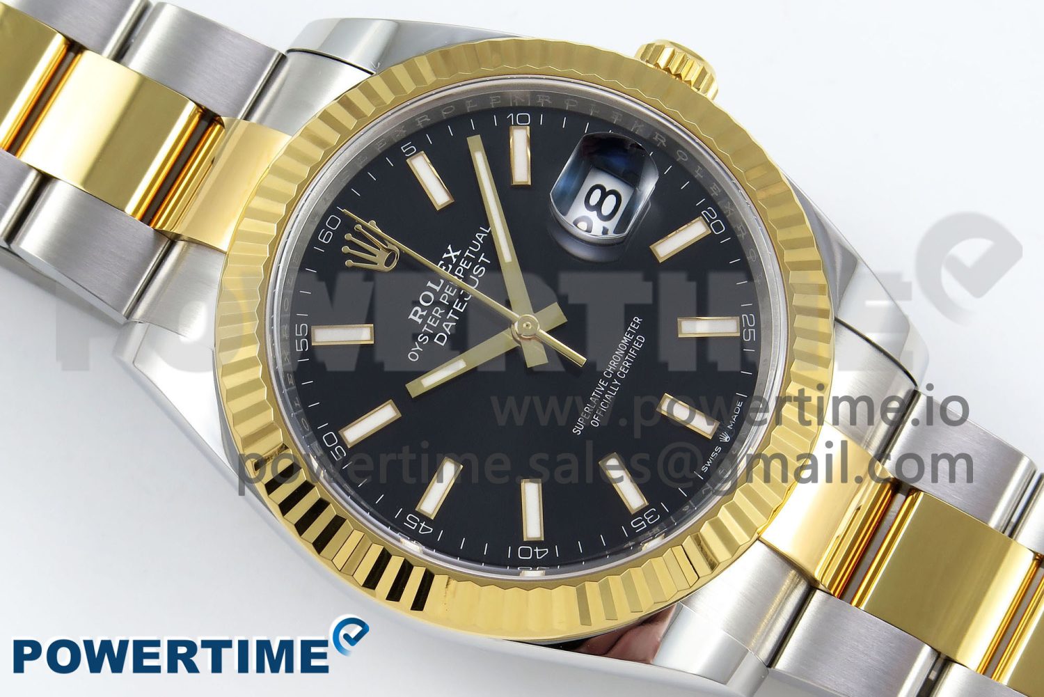 DateJust 41 126333 Clean 1:1 Best Edition 904L Steel Black Stick Dial on SS/YG Oyster Bracelet VR3235 - Image 3