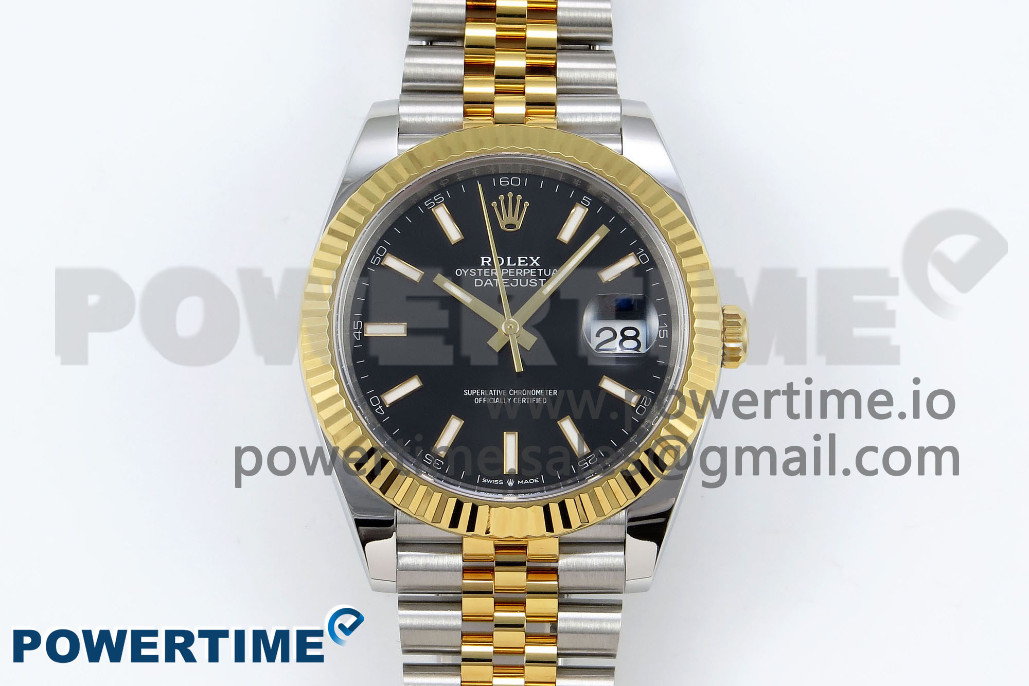 1 (141) DateJust 41 126333 Clean 1:1 Best Edition 904L Steel Black Stick Dial on SS/YG Jubilee Bracelet VR3235 - Image 1