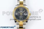 DateJust 41 126333 Clean 1:1 Best Edition 904L Steel Gray Dial Green Roman Marker on SS/YG Oyster Bracelet VR3235