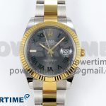 DateJust 41 126333 Clean 1:1 Best Edition 904L Steel Gray Dial Green Roman Marker on SS/YG Oyster Bracelet VR3235
