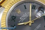 DateJust 41 126333 Clean 1:1 Best Edition 904L Steel Gray Dial Green Roman Marker on SS/YG Oyster Bracelet VR3235 - Image 4
