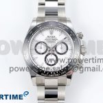 2023 Daytona 126500 AR+F 1:1 Best Edition 904L SS Case and Bracelet White Dial SA4131