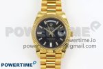 DayDate 40 228238 ARF 904L Steel Black Crystal Diamonds Bezel on President Bracelet VR3255