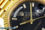 DayDate 40 228238 ARF 904L Steel Black Crystal Diamonds Bezel on President Bracelet VR3255 - Image 4