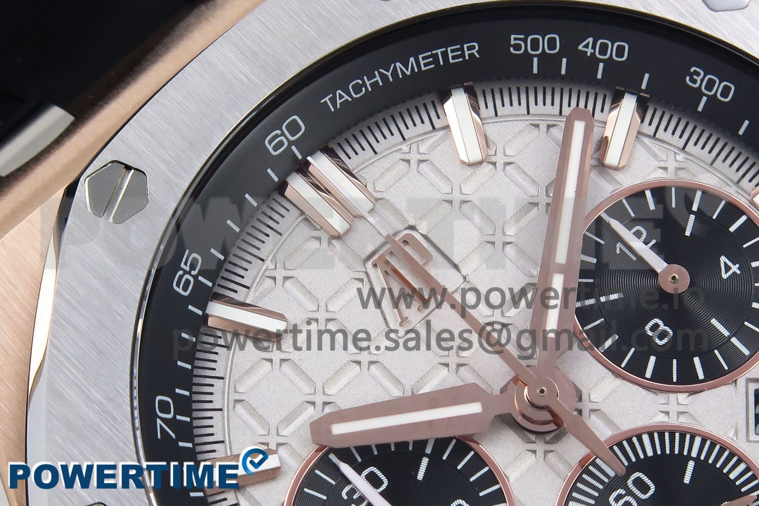 Royal Oak Offshore 43mm RG APF Best Edition Silver Dial on Black Rubber Strap A4401 - Image 4