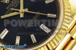 DayDate 40 228238 ARF 904L Steel Black Crystal Diamonds Bezel on President Bracelet VR3255 - Image 5