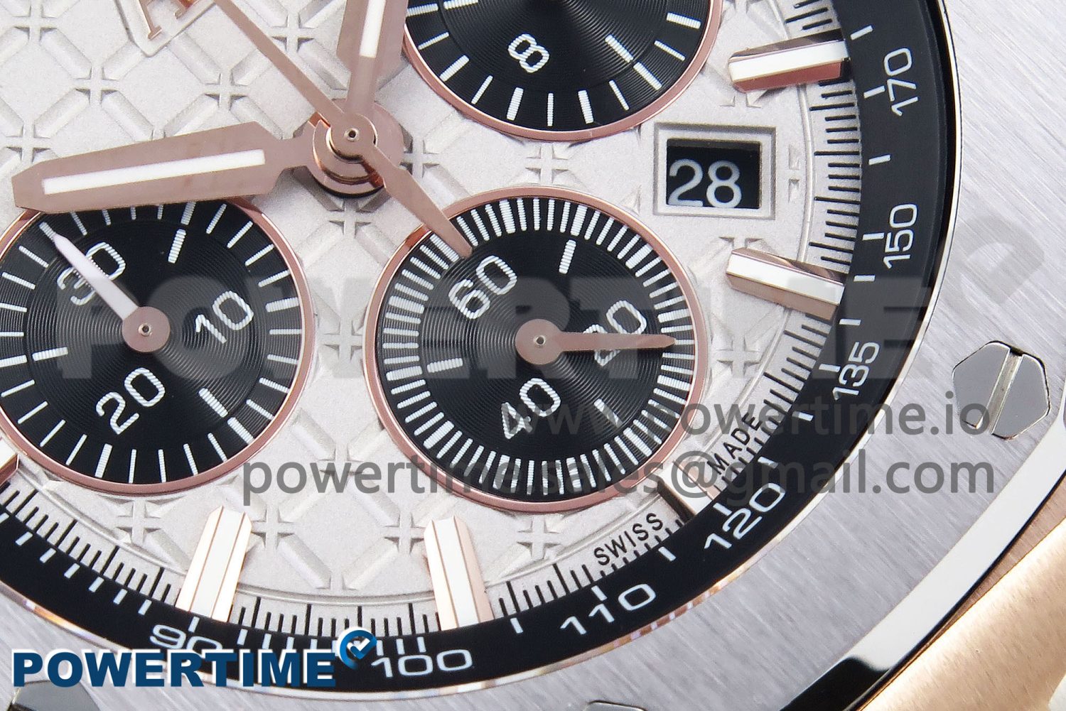 Royal Oak Offshore 43mm RG APF Best Edition Silver Dial on Black Rubber Strap A4401 - Image 5