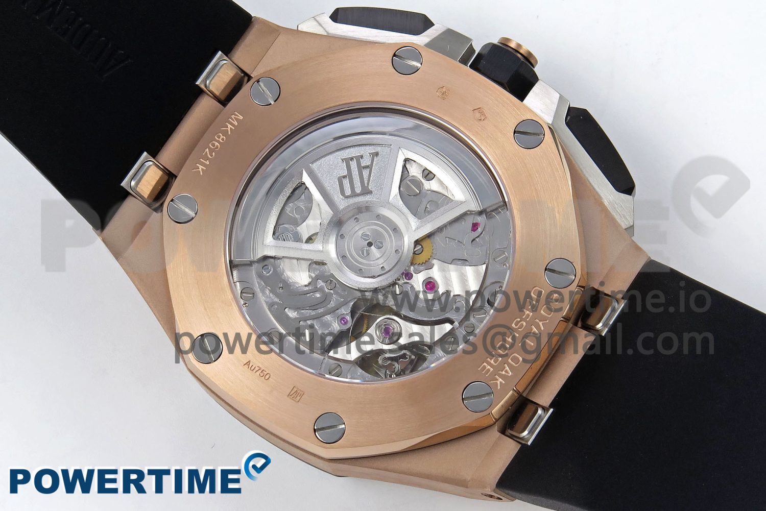 Royal Oak Offshore 43mm RG APF Best Edition Silver Dial on Black Rubber Strap A4401 - Image 8