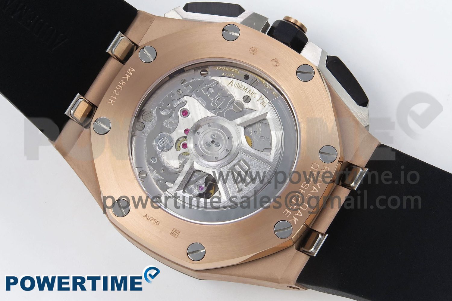 Royal Oak Offshore 43mm RG APF Best Edition Silver Dial on Black Rubber Strap A4401 - Image 9