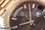 DayDate 40 228238 ARF 904L Steel Brown Crystal Diamonds Bezel on President Bracelet VR3255 - Image 4