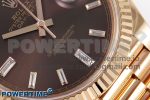 DayDate 40 228238 ARF 904L Steel Brown Crystal Diamonds Bezel on President Bracelet VR3255 - Image 5