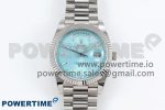 DayDate 40 228238 ARF 904L Steel Tiffany Blue Stick Dial on President Bracelet VR3255