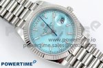DayDate 40 228238 ARF 904L Steel Tiffany Blue Stick Dial on President Bracelet VR3255 - Image 3