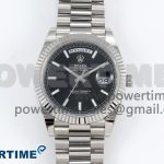 DayDate 40 228238 ARF 904L Steel Black Dial on President Bracelet VR3255