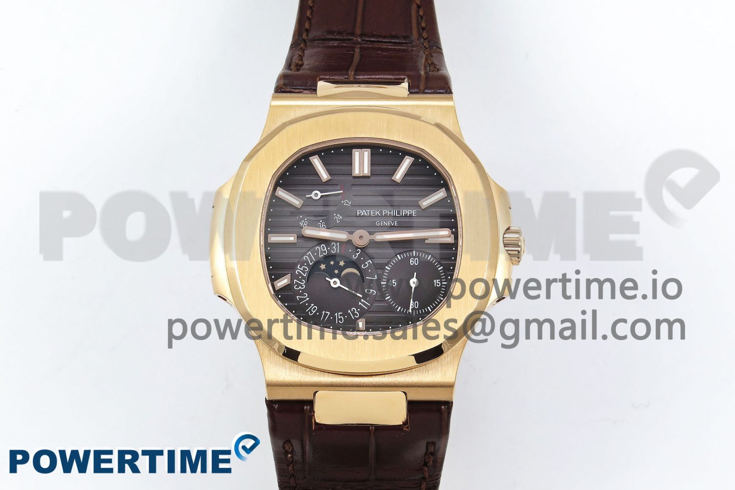 Nautilus 5712 SS PPF 1:1 Best Edition Brown Dial on Brown Leather Strap A240 Super Clone V2 - Image 1