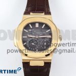 Nautilus 5712 SS PPF 1:1 Best Edition Brown Dial on Brown Leather Strap A240 Super Clone V2