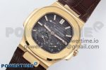 Nautilus 5712 SS PPF 1:1 Best Edition Brown Dial on Brown Leather Strap A240 Super Clone V2 - Image 2
