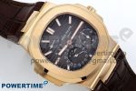 Nautilus 5712 SS PPF 1:1 Best Edition Brown Dial on Brown Leather Strap A240 Super Clone V2 - Image 3
