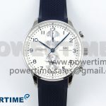 Portuguese Chrono IW3716 Z+F 1:1 Best Edition White Dial on Blue Rubber Strap A69355
