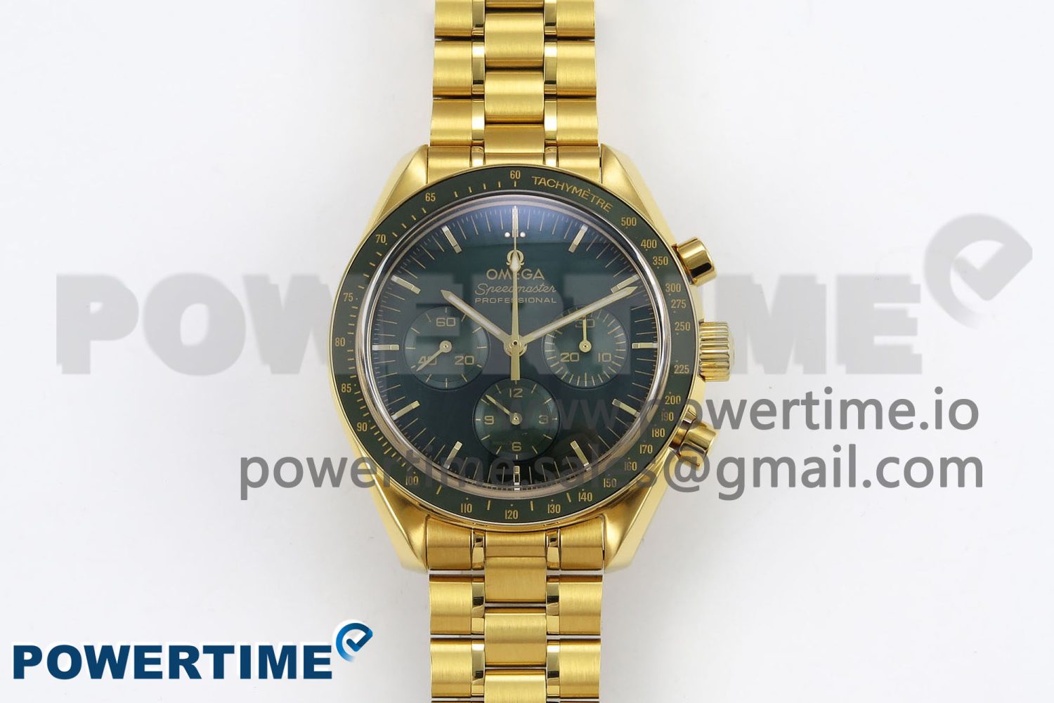 Speedmaster YG RMF Best Edition Green Dial on YG Bracelet Lemania HW - Image 1