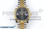 DateJust 41 126333 Clean 1:1 Best Edition 904L Steel Gray Dial Green Roman Marker on SS/YG Oyster Bracelet VR3235